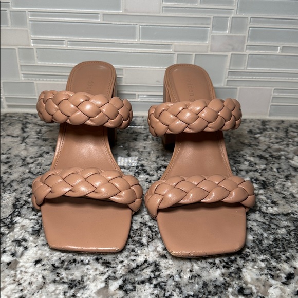 Madden Girl Dixcy Braided Cream Block Heel Sandals - 11 - Picture 3 of 10